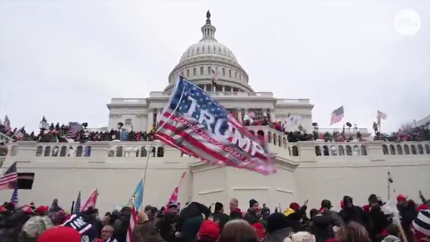 Protesters at the U.S. Capitol on Jan. 6, 2021.