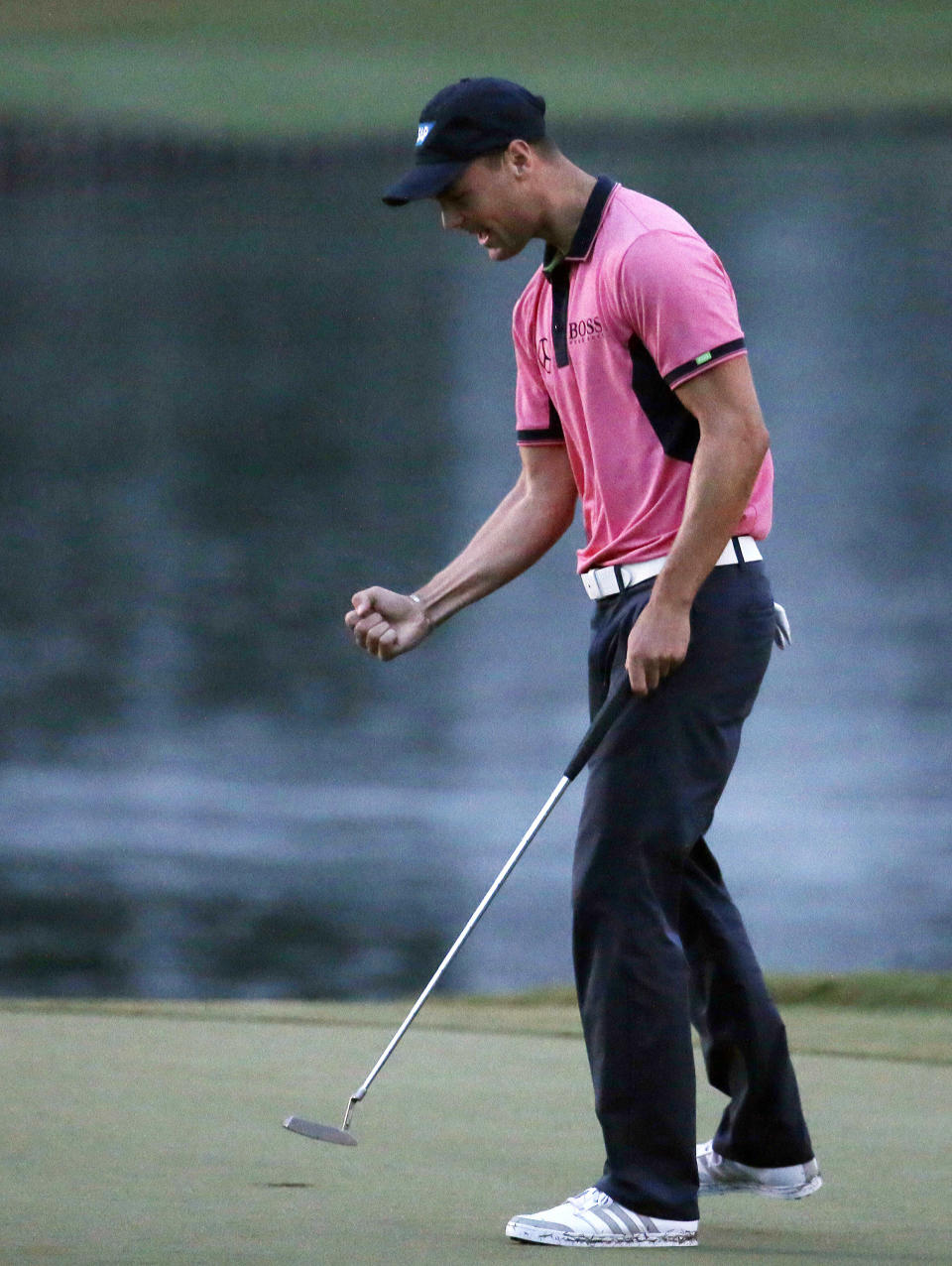 Martin Kaymer, of Germany celebrates after winning The Players championship golf tournament at TPC Sawgrass, Sunday, May 11, 2014, in Ponte Vedra Beach, Fla. (AP Photo/Lynne Sladky)