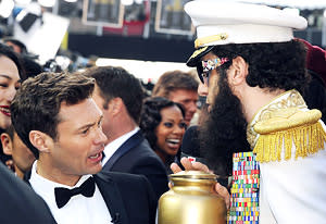 Ryan Seacrest and Sacha Baron Cohen | Photo Credits: Steve Granitz/WireImage