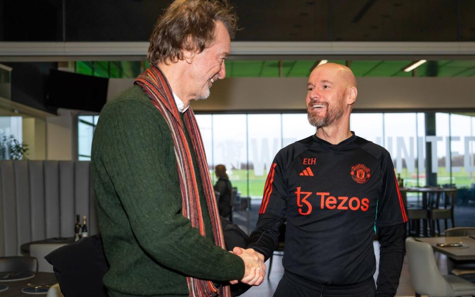 Sir Jim Ratcliffe (left) and Erik ten Hag