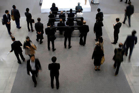 Visitors attend a business forum in Tokyo, Japan October 28, 2016. REUTERS/Kim Kyung-Hoon