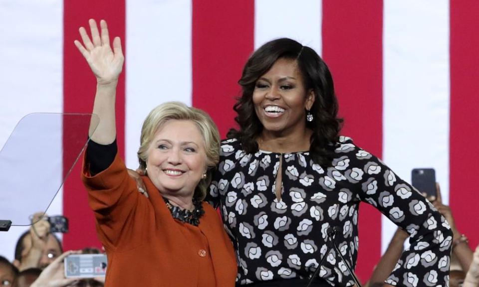 Hillary Clinton and Michelle Obama