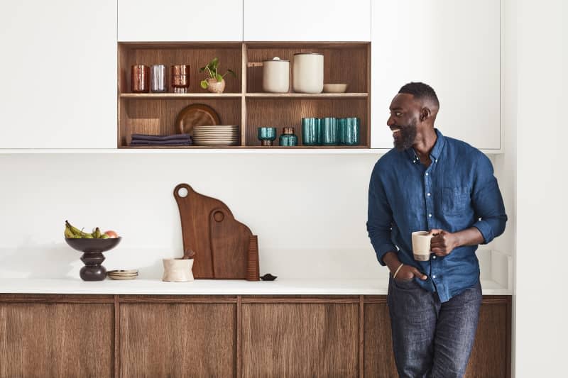 Eric Adjepong with his Crate and Barrel Collection