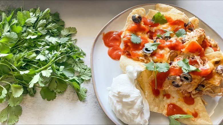 Slow Cooker Creamy Chicken Nachos