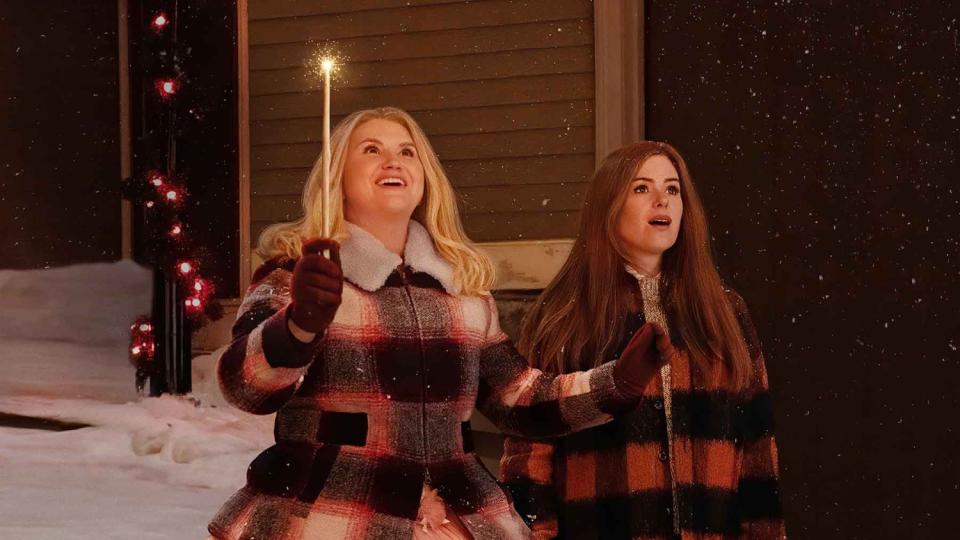 Jillian Bell as Eleanor and Isla Fisher as Mackenzie Walsh in "Godmothered."