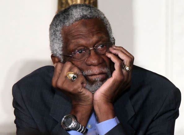 WASHINGTON, DC - FEBRUARY 15:  Former Boston Celtics captain Bill Russell listens during the 2010 Medal of Freedom presentation ceremony at the East Room of the White House February 15, 2011 in Washington, DC. Obama presented the medal, the highest honor awarded to civilians, to twelve pioneers in sports, labor, politics and arts.  (Photo by Alex Wong/Getty Images)