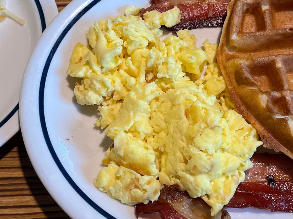 IHOP Belgian Waffle Combo.