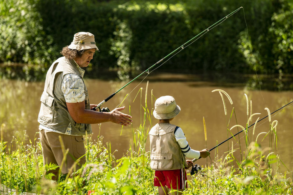 Andre (Willig) and Dewey (Groulx) on their fishing trip (Photo: Mark Taylor/NBC)