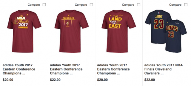 Cavaliers-branded 'Eastern Conference champions' gear went on sale after  Game 4