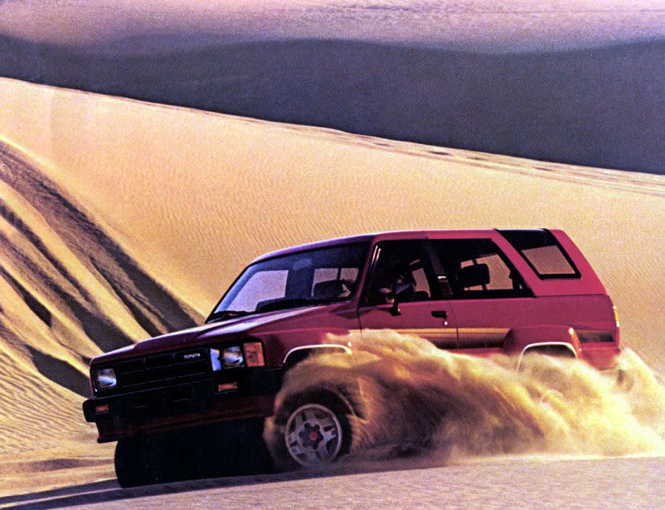 <p>Under the hood was Toyota's ridiculously reliable 22R four-cylinder engine, which gained fuel injection in 1985. The beauty of the 1984-1985 4Runners is the solid-axle, leaf-sprung suspension. Its simplicity and ruggedness made it easy to modify for exceptional four-wheeling performance. In 1986 Toyota introduced an independent front suspension, which helped the 4Runner drive like a modern SUV. For two years Toyota offered a turbocharged engine option. And it even had a digital dash, just like a Corvette. The best 4Runner for street driving and casual off-road adventure was the 1988–1989 model with the optional 150 hp 3.0-liter V-6. This engine boosted horsepower by 34 and torque by 40 lb-ft over the standard four-cylinder. The 4Runner has been in production for a remarkable 32 years over six generations. But it was this first one that gave off-road enthusiasts a tough, affordable SUV for adventure.</p>