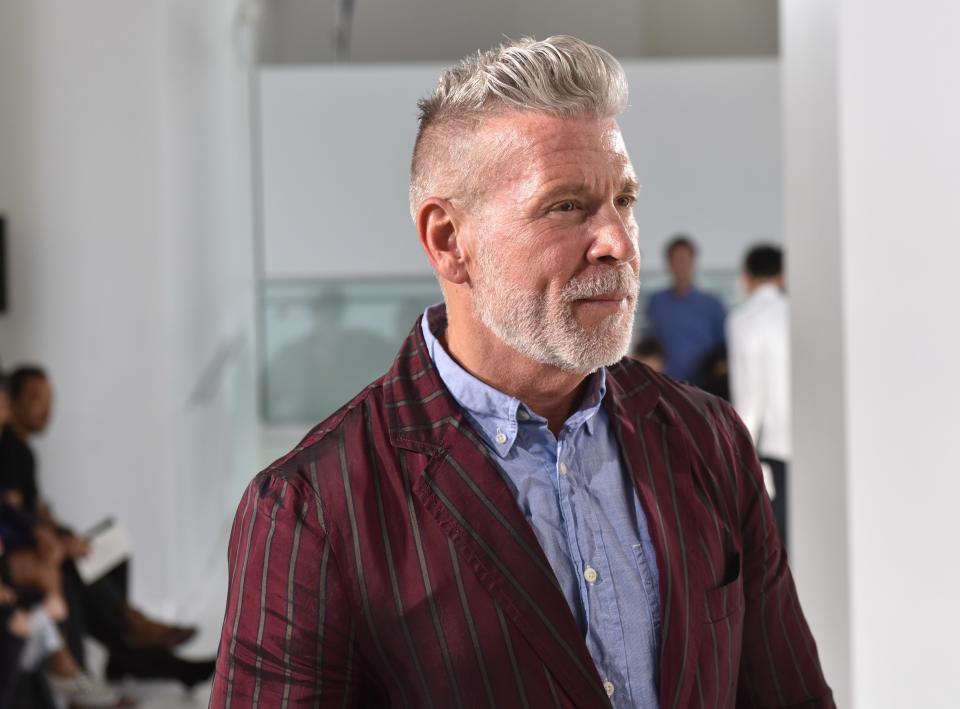 <p><strong>As Seen On:</strong> Nick Wooster</p> <p>The thing about grey hair is that it’s just like normal hair, albeit a little whiter (and often a little drier, but that’s <a rel="nofollow noopener" href="http://www.gq.com/story/how-to-fix-dry-damaged-hair?mbid=synd_yahoobeauty%20" target="_blank" data-ylk="slk:easy to fix;elm:context_link;itc:0;sec:content-canvas" class="link ">easy to fix</a>). So if you want to go for something bold, like Wooster’s near-undercut, why should sporting a few greys stop you? Do you, fella. Age is just a number.</p> <p><a rel="nofollow noopener" href="http://www.gq.com/gallery/best-fade-haircuts-to-bring-to-your-barber?mbid=synd_yahoobeauty%20" target="_blank" data-ylk="slk:MORE: The Best Fade Haircuts to Bring to Your Barber;elm:context_link;itc:0;sec:content-canvas" class="link ">MORE: The Best Fade Haircuts to Bring to Your Barber</a></p>