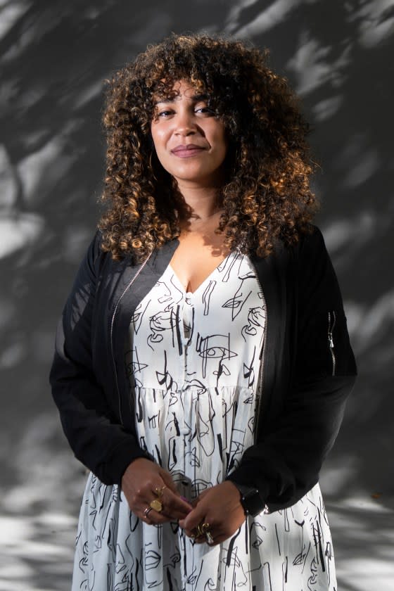 Poet and author Elizabeth Acevedo in Edinburgh, Scotland, in August 2019. <span class="copyright">Simone Padovani—Awakening/Getty Images</span>