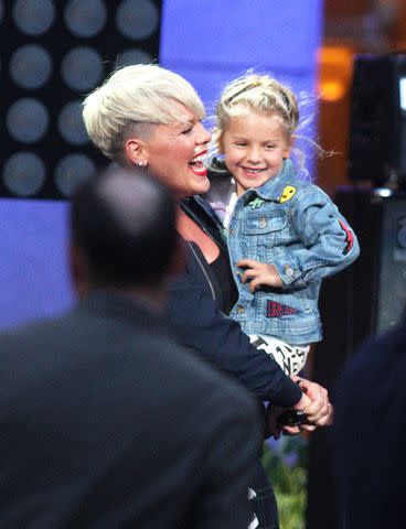 <p>Laura Cavanaugh/FilmMagic</p> Pink and Willow Hart attend 'The Ellen DeGeneres Show' on Sept. 8, 2015, in N.Y.C.