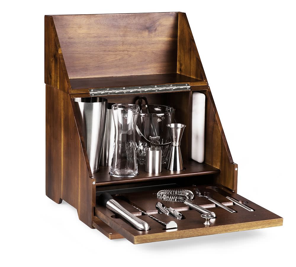 <p><a href="https://go.redirectingat.com?id=74968X1596630&url=https%3A%2F%2Fwww.potterybarn.com%2Fproducts%2Feverett-bar-cabinet-mixology-tool-set%2F&sref=https%3A%2F%2Fwww.cosmopolitan.com%2Flifestyle%2Fg62247808%2Fbest-cocktail-barware-set%2F" data-i13n="elm:affiliate_link;elmt:premonetized" rel="sponsored" target="_blank" data-ylk="slk:Shop Now;elm:affiliate_link;elmt:premonetized;itc:0;sec:content-canvas" class="link rapid-noclick-resp rapid-with-clickid etailiffa-link">Shop Now</a></p> <p>Classic Bar Cabinet & Mixologist Tool Set</p> <p>potterybarn.com</p> <p>$529.00</p>