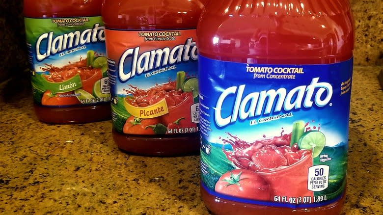 Clamato tomato cocktails