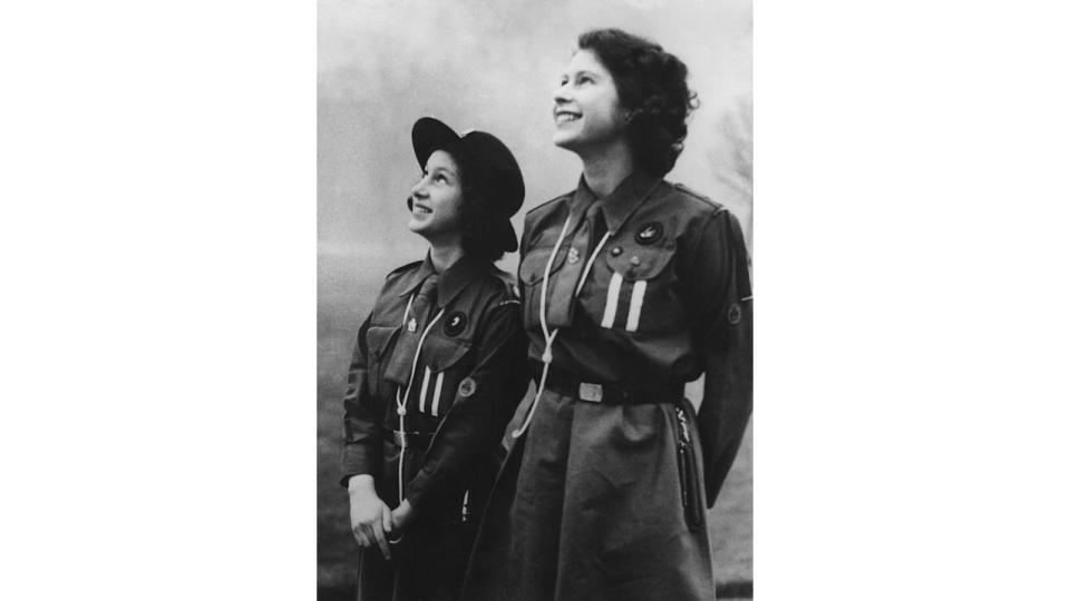 Princess Elizabeth and her younger sister Princess Margaret joined the organisation