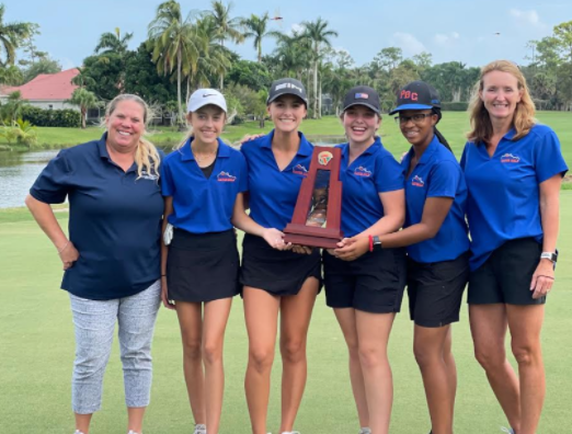 Palm Beach Gardens golfer Olivia Marano (third from left)