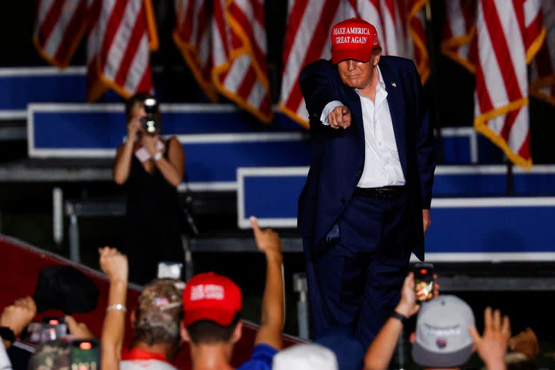 Republican presidential candidate and former U.S. President Trump holds campaign rally in Doral