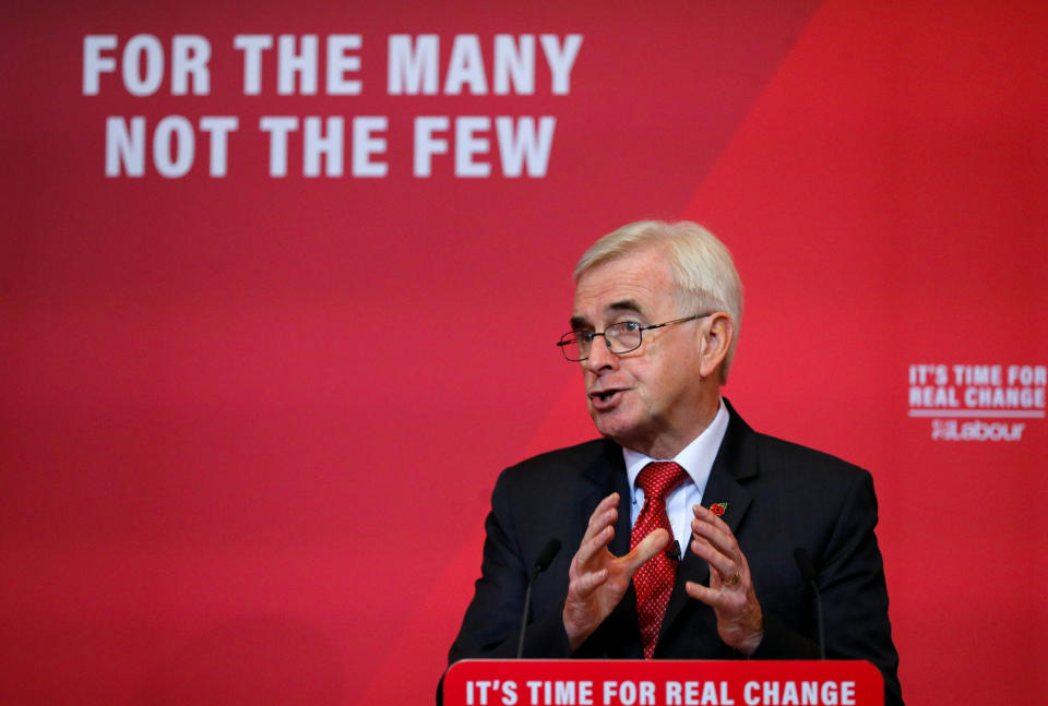 Britain's MP John McDonnell 