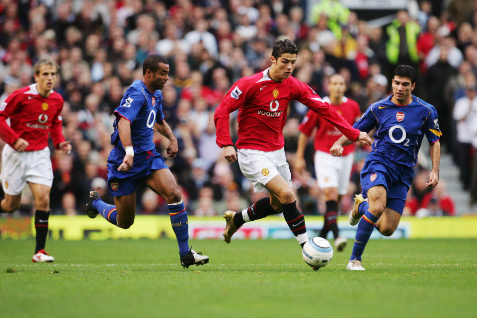 19-year-old Cristiano Ronaldo during Manchester United's win. (Tom Purslow/Manchester United via Getty Images)