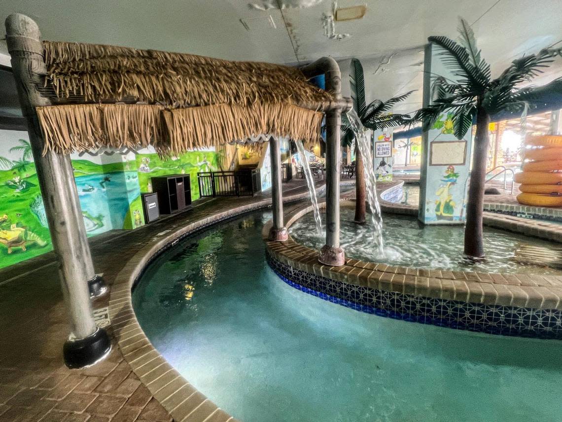 The Caribbean Resort and Villas on North Ocean Boulevard features an indoor large kids play zone, hot tubs and a lazy river. Myrtle Beach area resorts with indoor water features are a draw for off-season tourism. December 12, 2022.