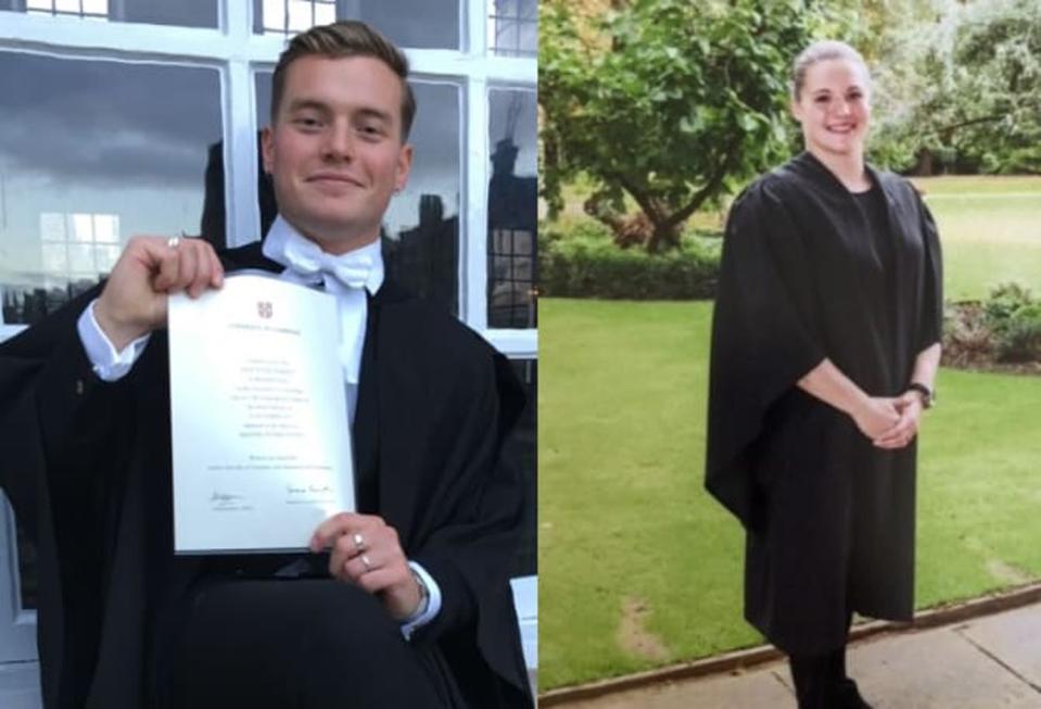 Cambridge graduates Jack Merritt, 25, and Saskia Jones, 23, who were stabbed to death by terrorist Usman Khan during a prisoner rehabilitation event at the Fishmongers’ Hall in LondonMetropolitan Police/PA