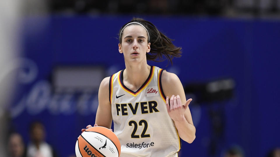 Indiana Fever guard Caitlin Clark could start a revolution in women's basketball. (AP Photo/Jessica Hill)