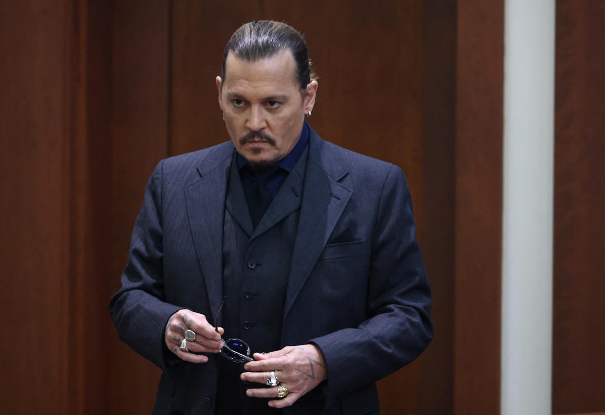 Johnny Depp is cross-examined on April 21, 2022 during his defamation trial against Amber Heard