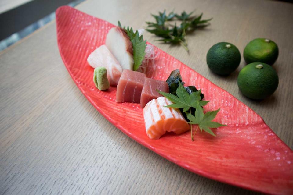 A quartet of fresh sashimi. (Photo: Zat Astha/Yahoo Lifestyle Singapore)