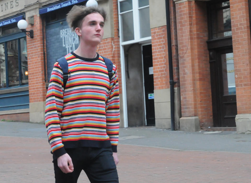 Connor Scothern arriving at Birmingham Crown Court. (PA)