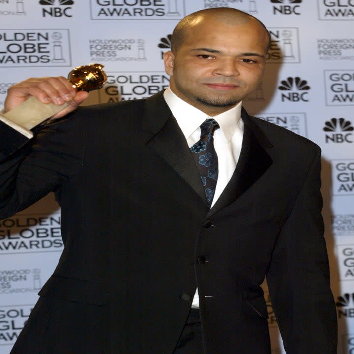 Jeffrey Wright with his Golden Globe