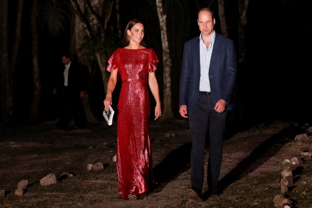 Prince William, Duke of Cambridge and Catherine, Duchess of Cambridge attend a special reception hosted by the Governor General of Belize (Getty Images)