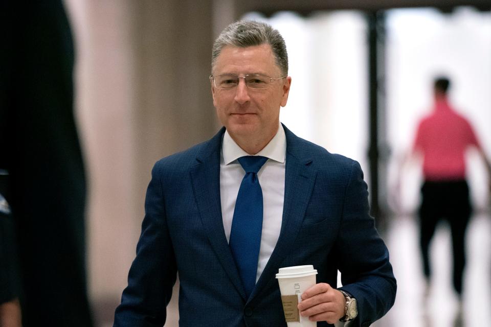 Kurt Volker, a former special envoy to Ukraine, arrives for a closed-door interview with House investigators, as House Democrats proceed with the impeachment inquiry of President Donald Trump, at the Capitol in Washington, Oct. 3, 2019.