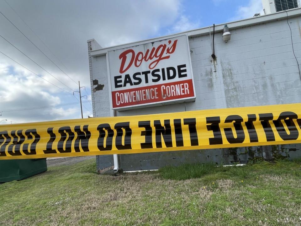 A shooting death during a robbery was under investigation Saturday morning, March 25, 2023 at Doug's Eastside Convenience Corner at 9017 Rogers Ave.
