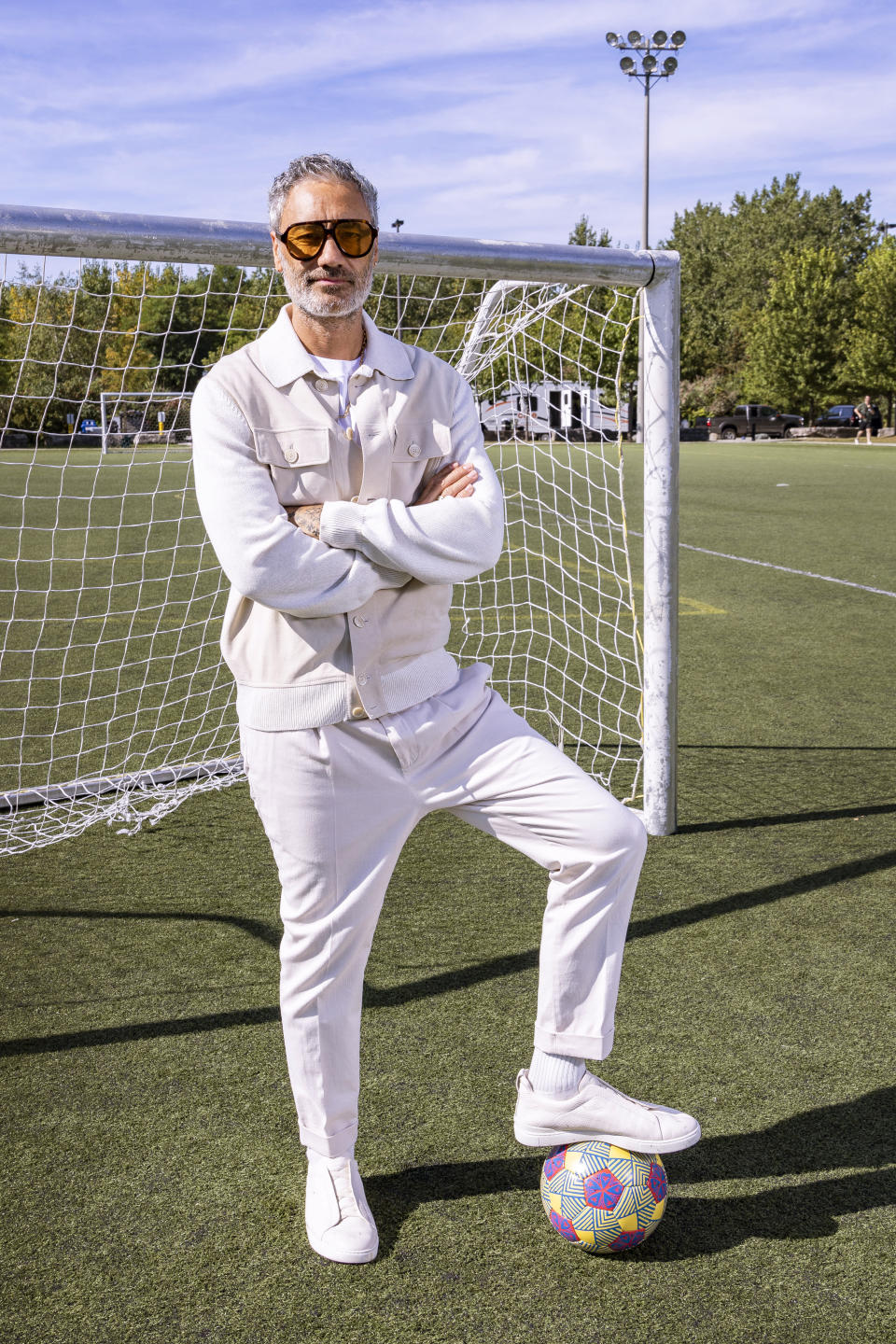 Director Taika Waititi poses for a portrait to promote his film "Next Goal Wins" during the Toronto International Film Festival on Sept. 11, 2023, in Toronto. (Photo by Joel C Ryan/Invision/AP)