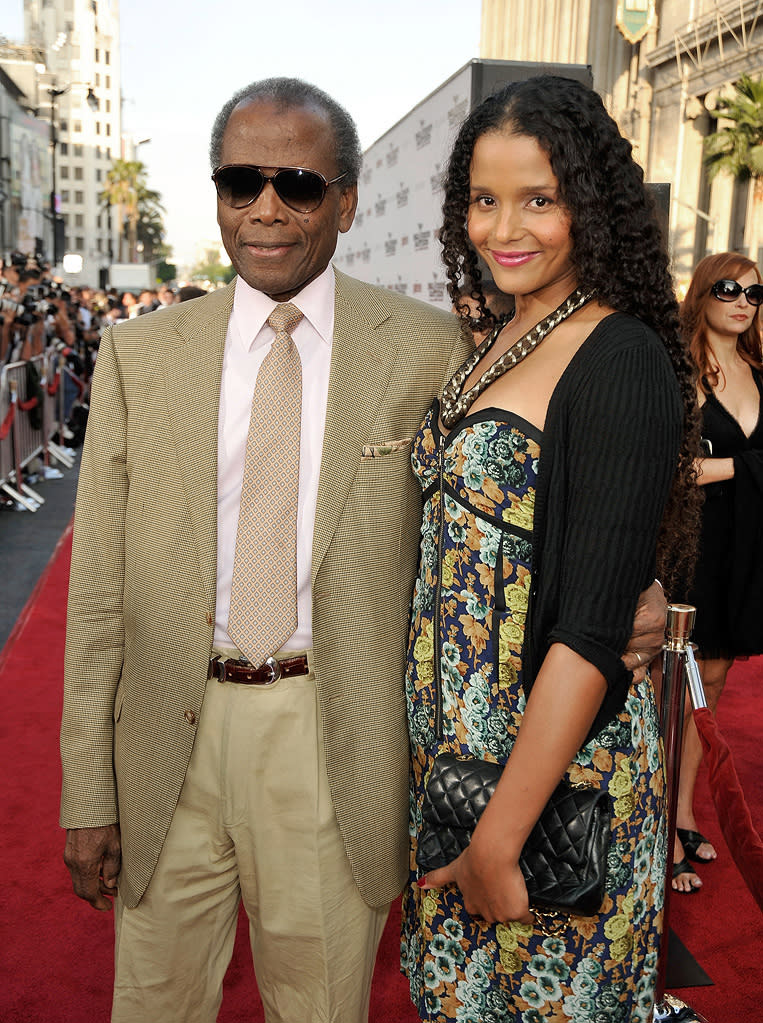 Inglourious Basterds LA Premiere 2009 Sidney Poitier Sydney Tamiia Poitier