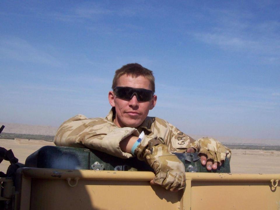 Andy was on tour with the marines in Afghanistan for five months before his injury