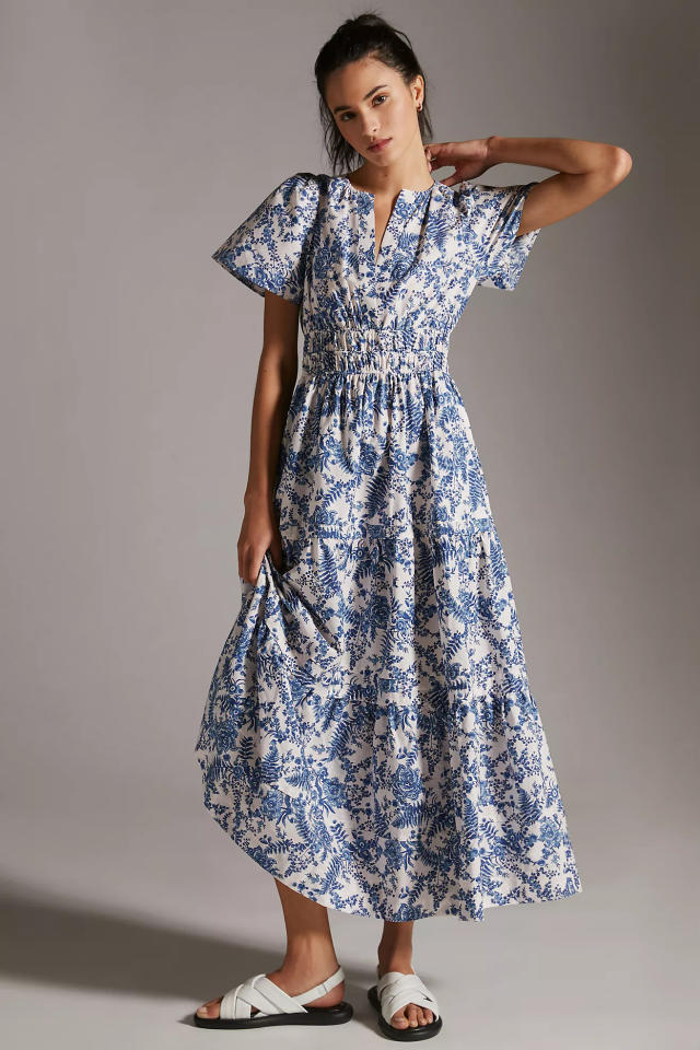 anthropologie floral dress