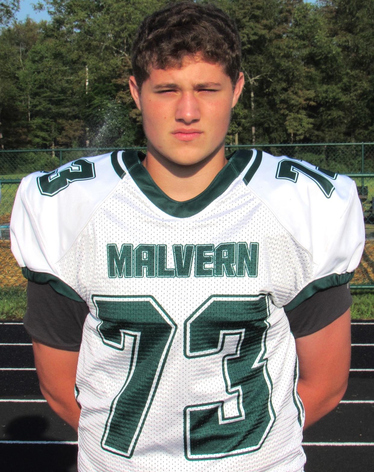 Lineman Kyle Bossert will lead the Malvern defense in 2023.