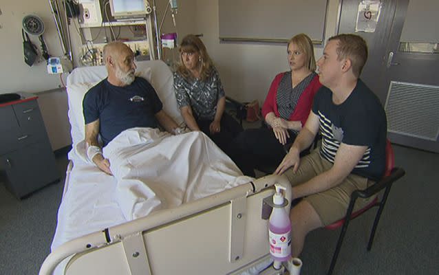 Mr McKay with family. Photo: Seven News Melbourne