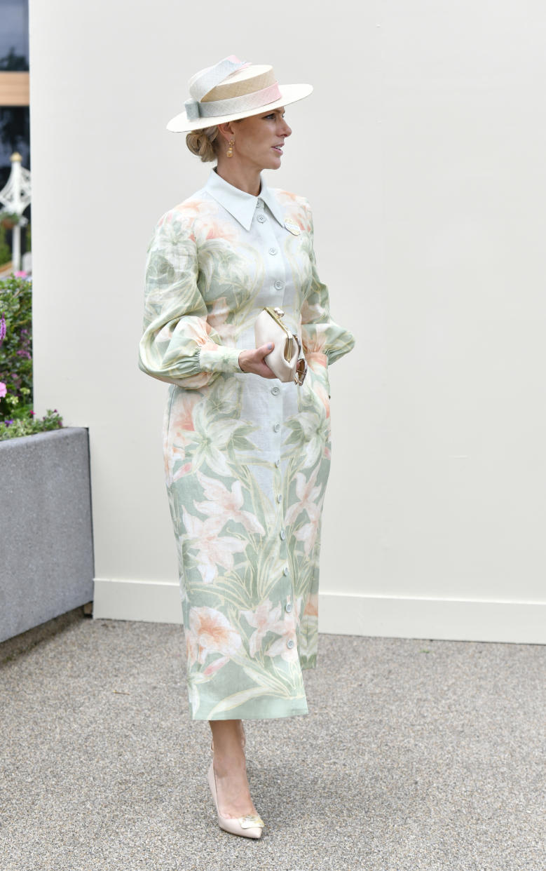 ASCOT, ENGLAND - JUNE 20: Zara Tindall attends day one of Royal Ascot 2023 at Ascot Racecourse on June 20, 2023 in Ascot, England. (Photo by Kirstin Sinclair/Getty Images for Royal Ascot)