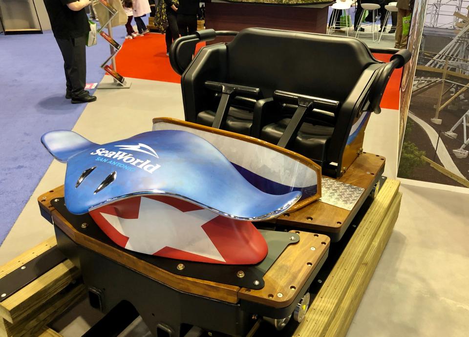 Great Coasters International and SeaWorld San Antonio revealed the lead vehicle of Texas Stingray, which will debut at the park in 2020.