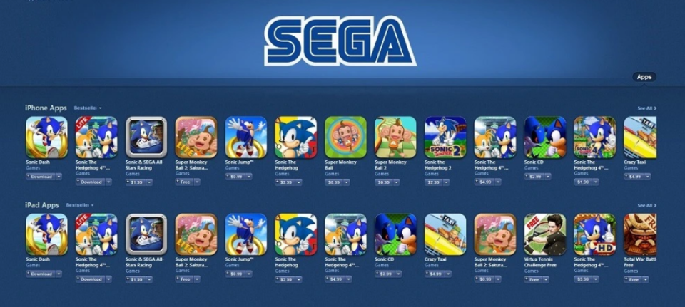 SEGA tiene un sólido mercado de juegos móviles