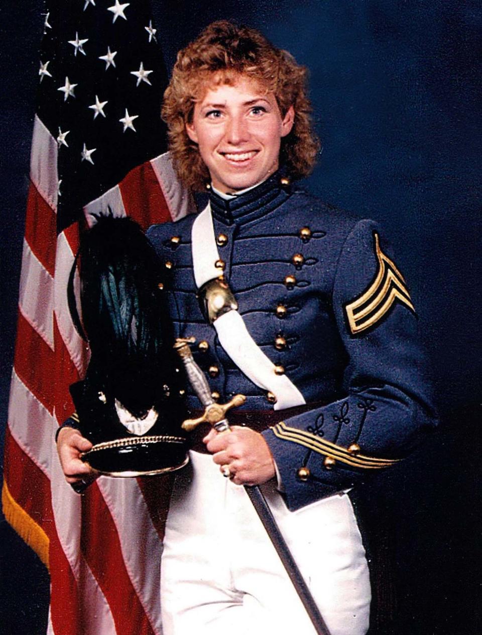 Lori Tompos, who graduated from the U.S. Military Academy in 1989, served as an air defense artillery officer with the Patriot missile system during Operation Desert Storm.