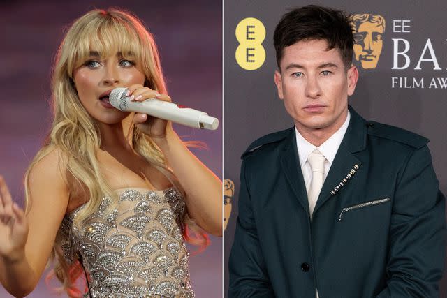 <p> Ashok Kumar/TAS24/Getty</p> Sabrina Carpenter and Barry Keoghan