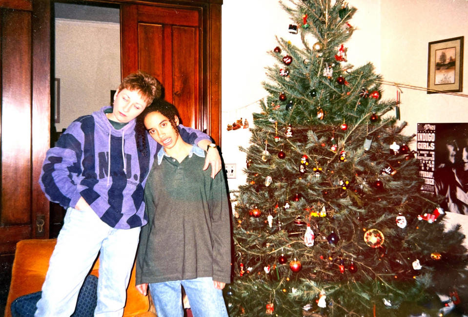 Gibney with her birth mother, Patricia during their first reunion meeting in December 1994.
 (Courtesy Shannon Gibney)