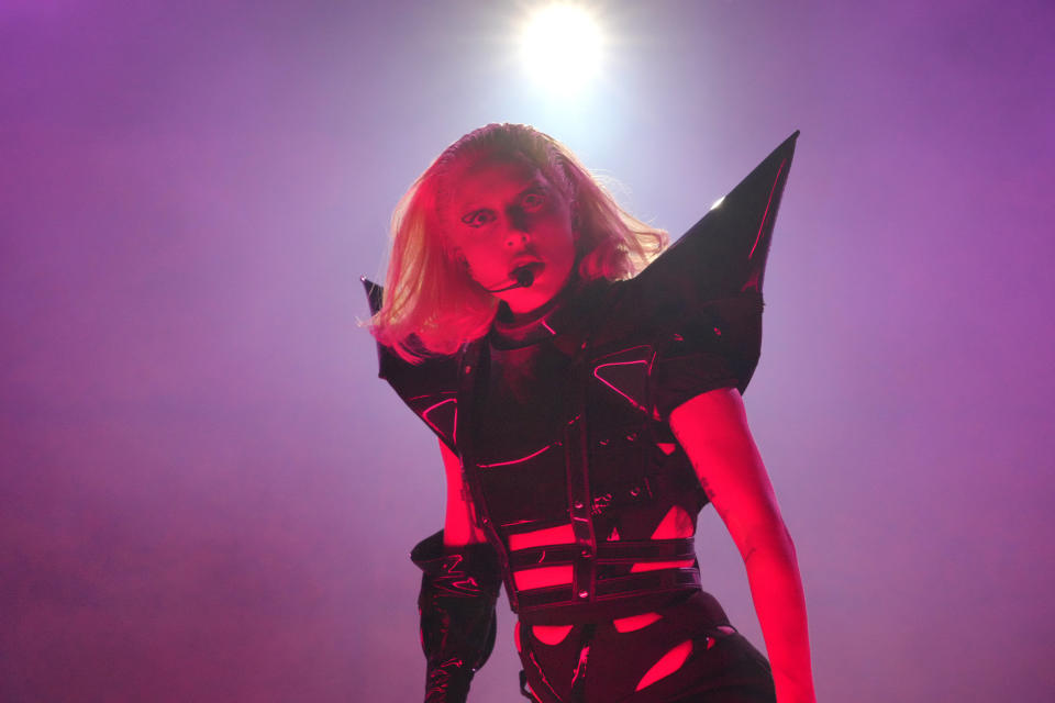 DUSSELDORF, GERMANY - JULY 17: (Exclusive Coverage) Lady Gaga performs on stage during the opening night of The Chromatica Ball Summer Stadium Tour at Merkur Spiel-Arena on July 17, 2022 in Dusseldorf, Germany. (Photo by Kevin Mazur/Getty Images for Live Nation)