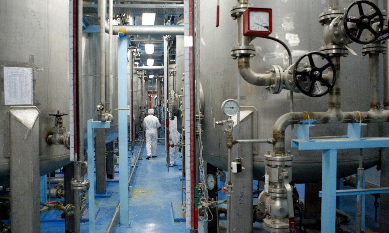 <span>A technician is seen at the uranium conversion facility in Isfahan, which operates three small Chinese-supplied research reactors, as well as handling fuel production and other activities for Iran’s civilian nuclear program.</span><span>Photograph: Caren Firouz/REUTERS</span>