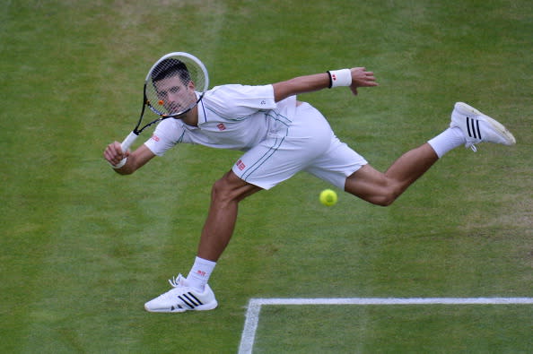 Forehand shot at the 2012 Wimbledon semifinal