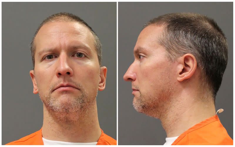 FILE PHOTO: Former Minneapolis police officer Derek Chauvin poses for a booking photograph